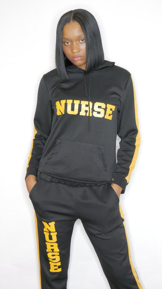 YELLOW AND BLACK NURSE JOGGING SUIT